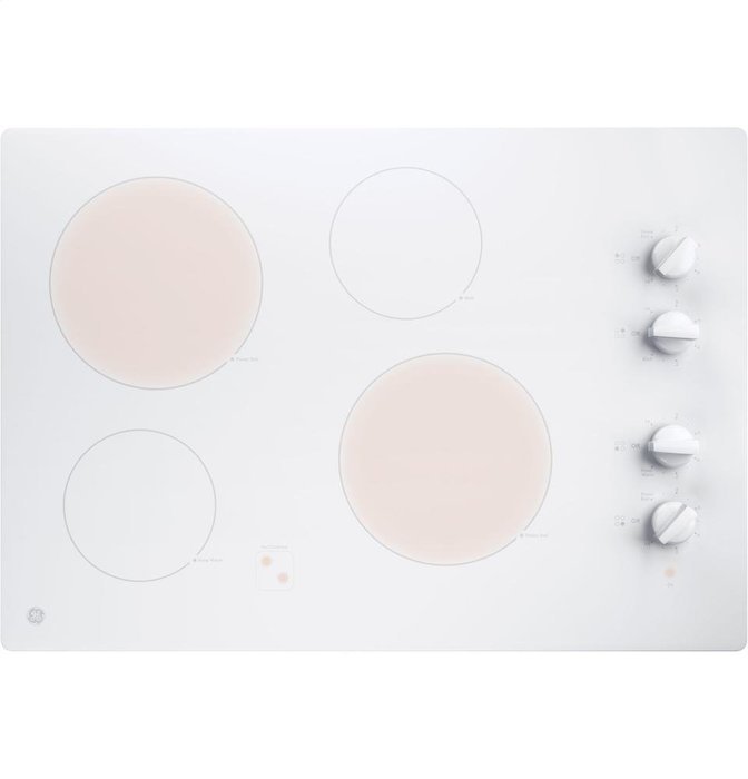 GE JP3030TJWW 30" White Electric Smoothtop Cooktop