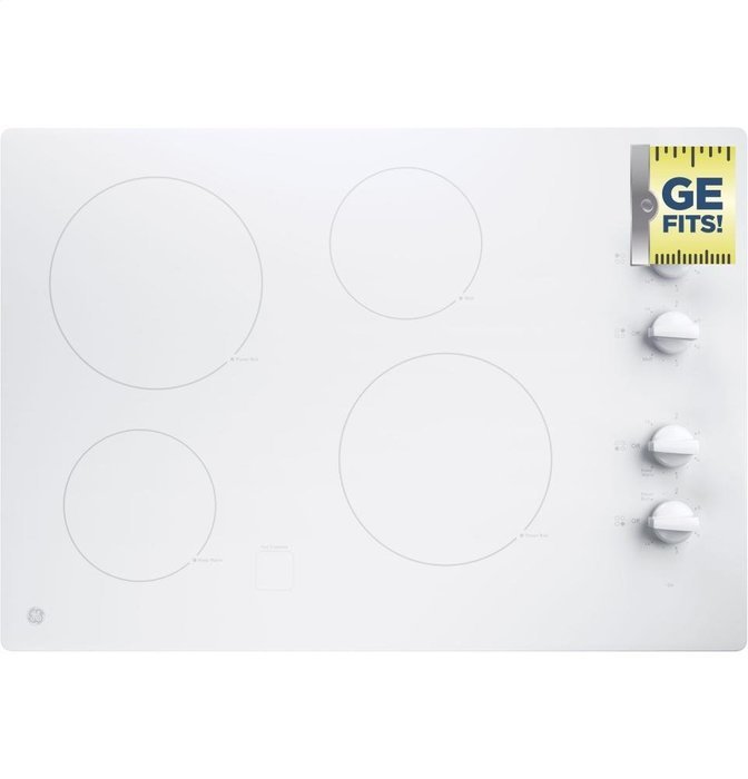 GE JP3030TJWW 30" White Electric Smoothtop Cooktop N2