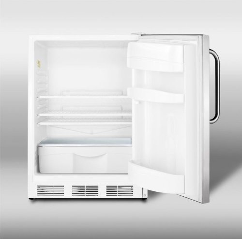 Summit FF6L7SSTBADA: Commercially approved, ADA compliant all-refrigerator for freestanding use, with stainless... N3