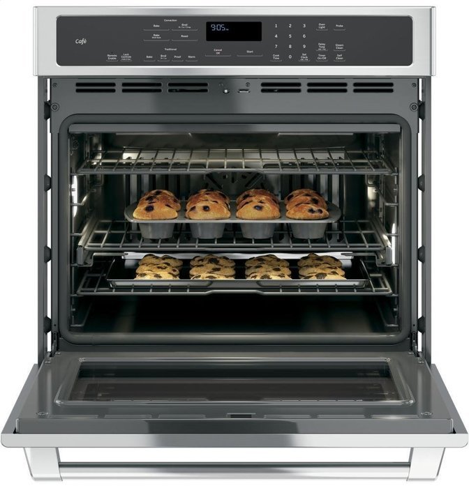 GE Cafe Series 30" Stainless Steel Built-In Convection Wall Oven