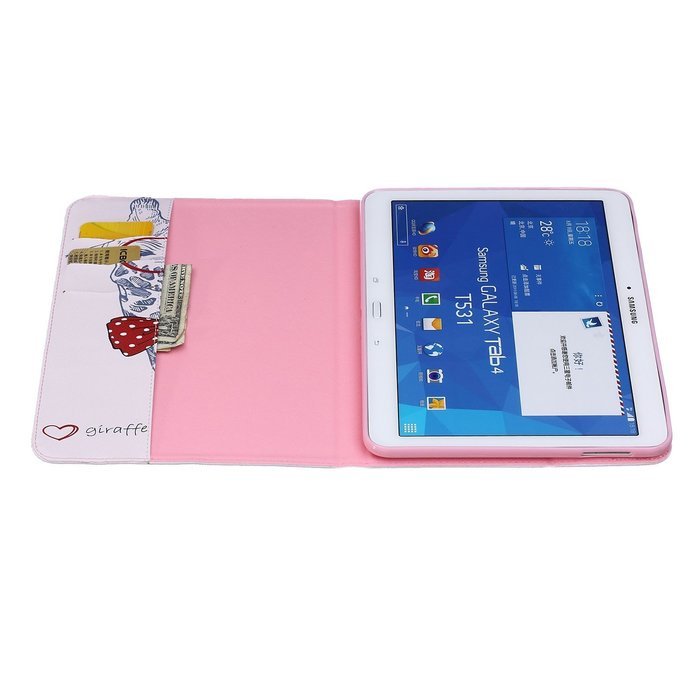 Galaxy Tab 4 10.1 Case, High Quality PU Leather Wallet Case [Card Slots] Damage Resistance and Kickstand Feature... N607