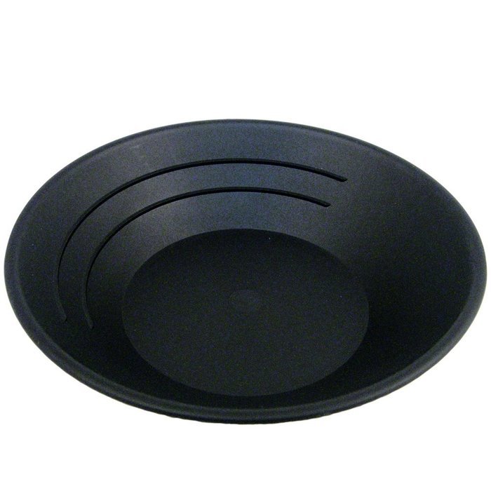 SE GP1001BL 10-Inch Plastic Gold Mining Pan Black N4