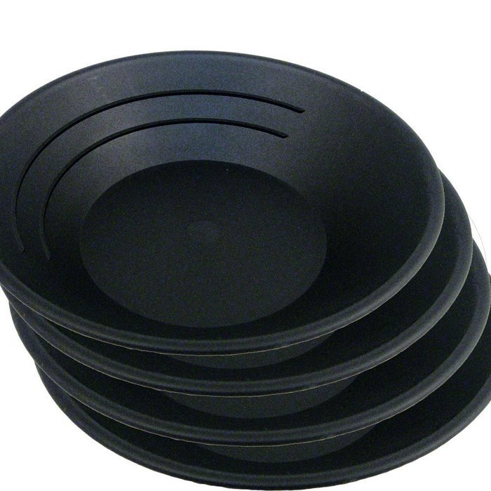 SE GP1001BL 10-Inch Plastic Gold Mining Pan Black N5