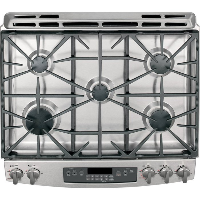 GE JGS750SEFSS 30" Stainless Steel Gas Slide-In Sealed Burner Range - Convection N2