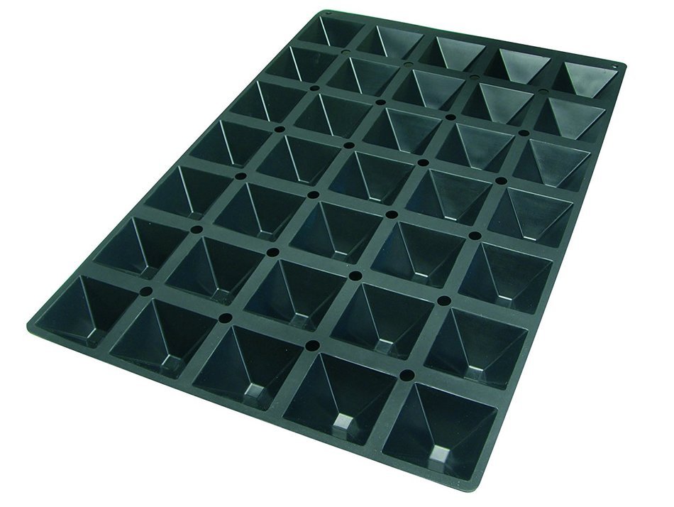 Lekue Professional Baking 54 Cavities Canele Bordelais Mold, 23.6" x 15.7", Black N5