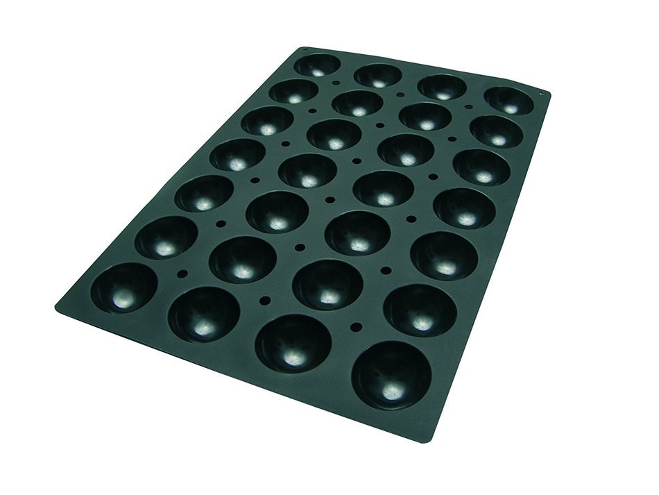 Lekue Professional Baking 54 Cavities Canele Bordelais Mold, 23.6" x 15.7", Black N6