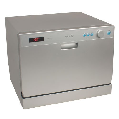 EdgeStar 6 Place Setting Countertop Portable Dishwasher - Silver N3