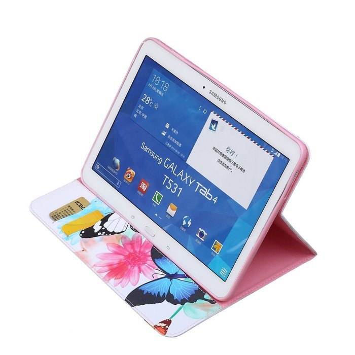 Galaxy Tab 4 10.1 Case, High Quality PU Leather Wallet Case [Card Slots] Damage Resistance and Kickstand Feature... N628