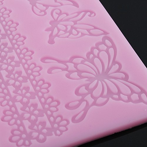 Genenic 3D Chocolate Fondant Sugarcraft Butterfly Lace Mould Cake Decorating Mold N8