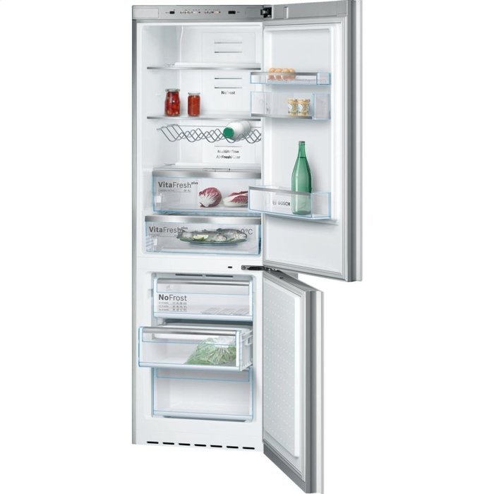 Bosch B10CB80NVW: 24" Glass Door Counter-Depth Bottom Freezer B10CB80NVW 800 Series - White Glass N2