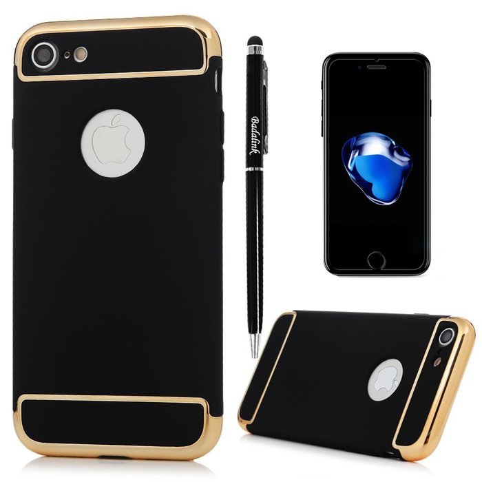 iPhone 7 Case (4.7 inch) - 3 in 1 High Impact Shockproof Anti-slip Lightweight Bumper Plating Frame Oleophobic... N16