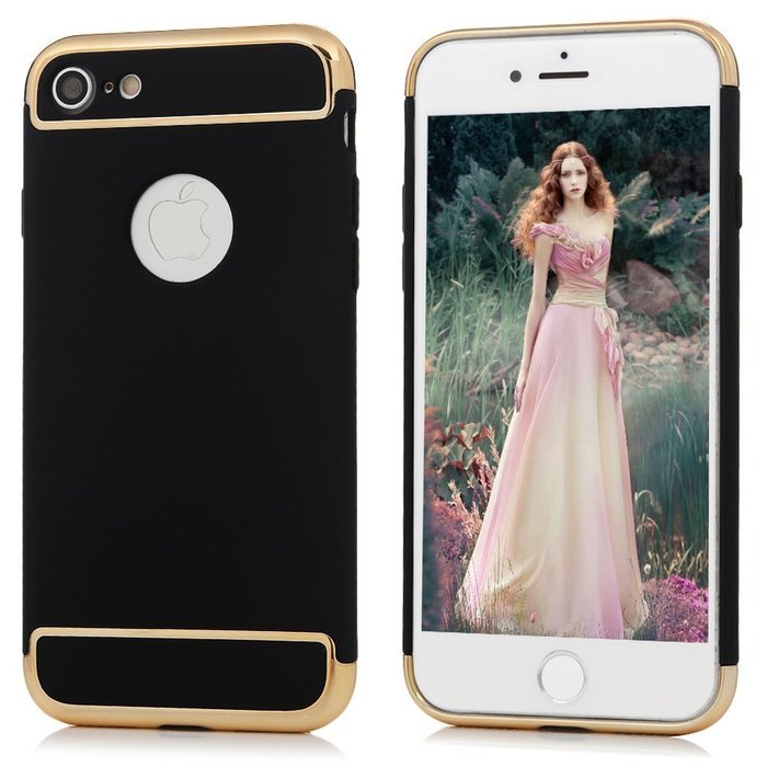 iPhone 7 Case (4.7 inch) - 3 in 1 High Impact Shockproof Anti-slip Lightweight Bumper Plating Frame Oleophobic... N17