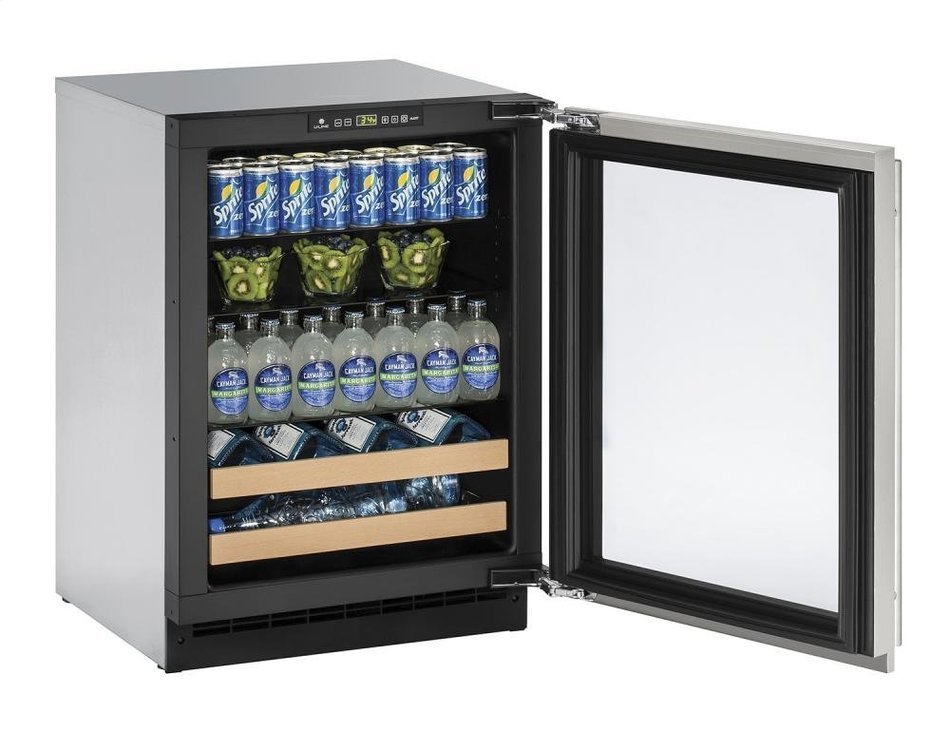 U-Line U2224BEVS01A Built-in Beverage Center, 24", Stainless Steel