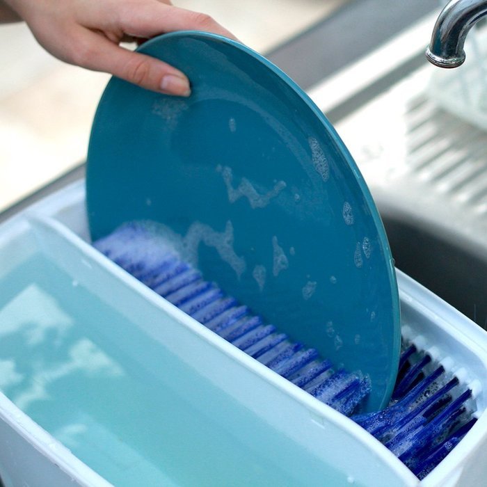 EasyGoDishwasher&trade; &ndash; Manual Portable Dishwasher &ndash; Easy to clean all size dishes and silverware. This dish scrubber... N3