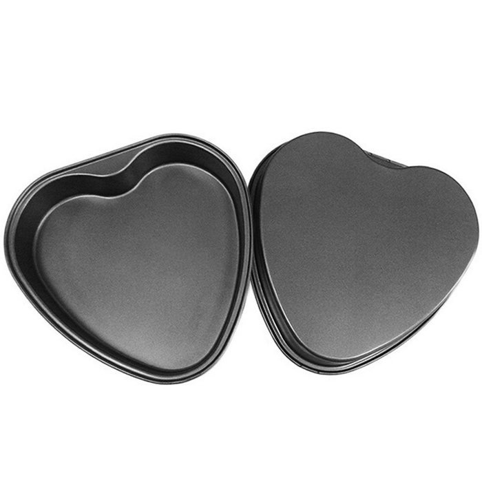 Ancdream Housewares Premium Carbon Steel Non Stick Cake Baking Bakeware Heart Cake Pans Trays Dishes Red Color... N2