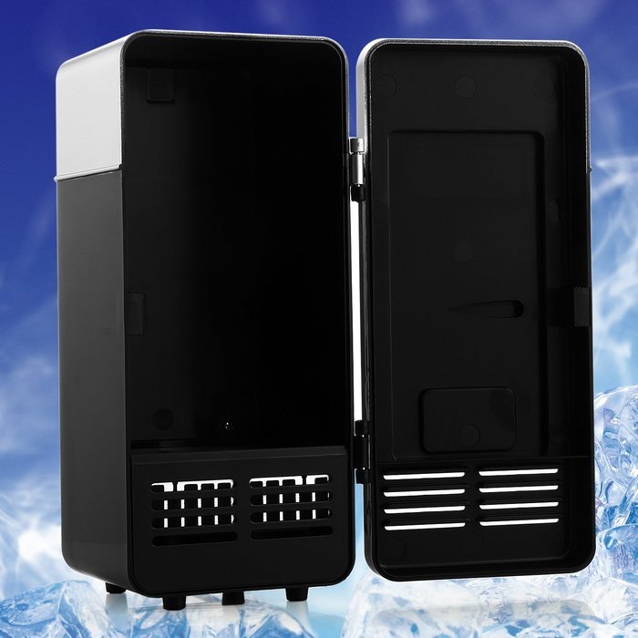 Rubility Mini USB Fridge Cooler Beverage Drink Cans Cooler/Warmer Refrigerator N19