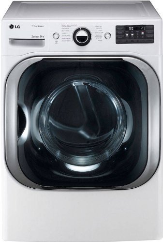 LG DLGX8001W 29-Inch Gas Steam Dryer with 9.0 Cubic Feet Mega Capacity, White