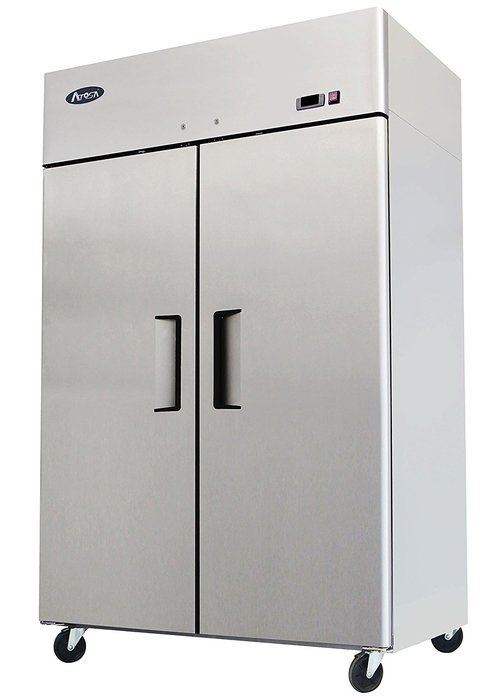 52" Double 2 Door Side By Side Stainless Steel Reach in Commercial Refrigerator, 49 Cubic Feet, for Restaurant