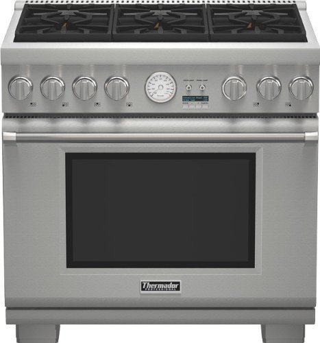 Thermador Pro Grand PRG366JG 36 Pro-Style Gas Range 6 Sealed Burners, 22,000 BTU Power Burner, NG