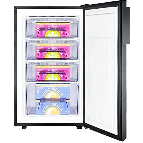 Summit FS408BLBI: 20" wide built-in undercounter all-freezer, -20(degree) C capable with a lock and black exterior