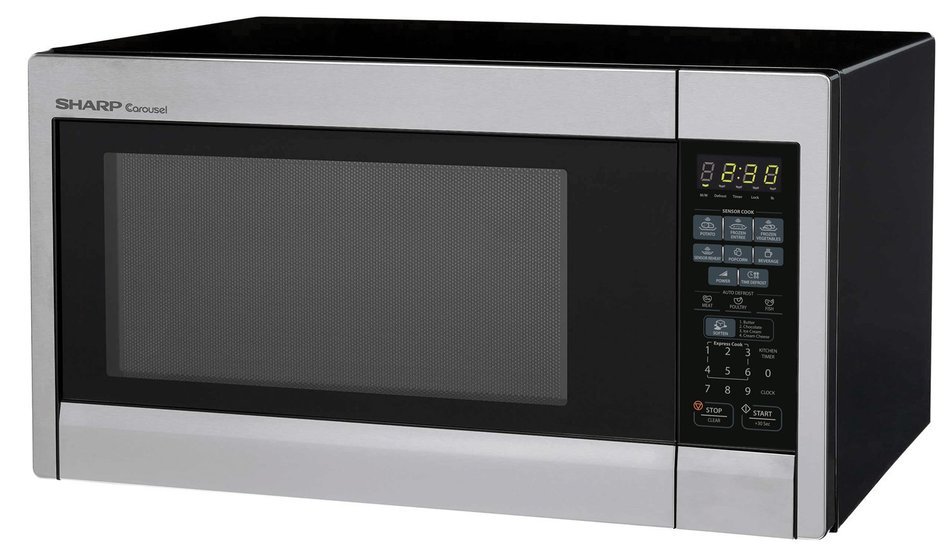 Sharp Countertop Microwave Oven ZR451ZS 1.3 cu. ft. 1000W Stainless Steel with Sensor Cooking N12