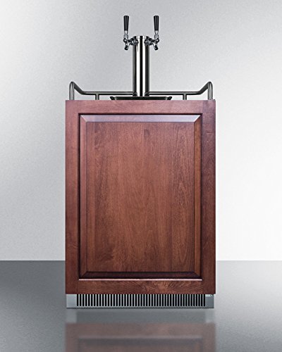 Summit SBC677BIIFTWIN 24" Built-In/Freestanding Beer Dispenser with 6.5 cu. ft. Capacity Dual Tap Factory Installed... N2