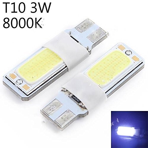 RioRand 2pcs DC 12V T10 3W 8000K 48-COB LED Car White Light Width Lamp RR-296659 N3