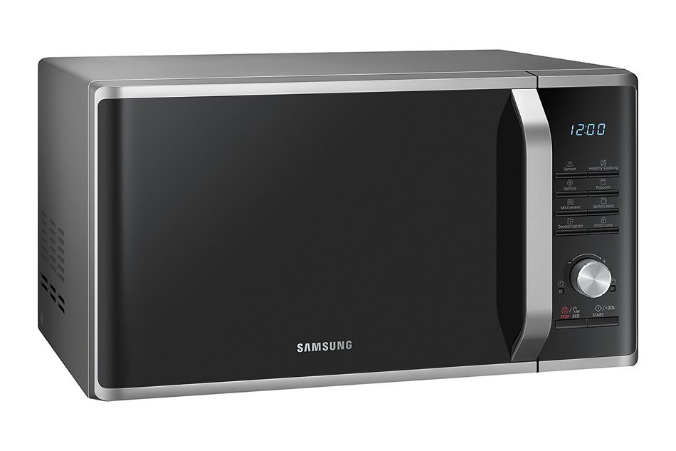 Samsung MS11K3000AS 1.1 cu. ft. Countertop Microwave with Ceramic Enamel Interior, Silver N6