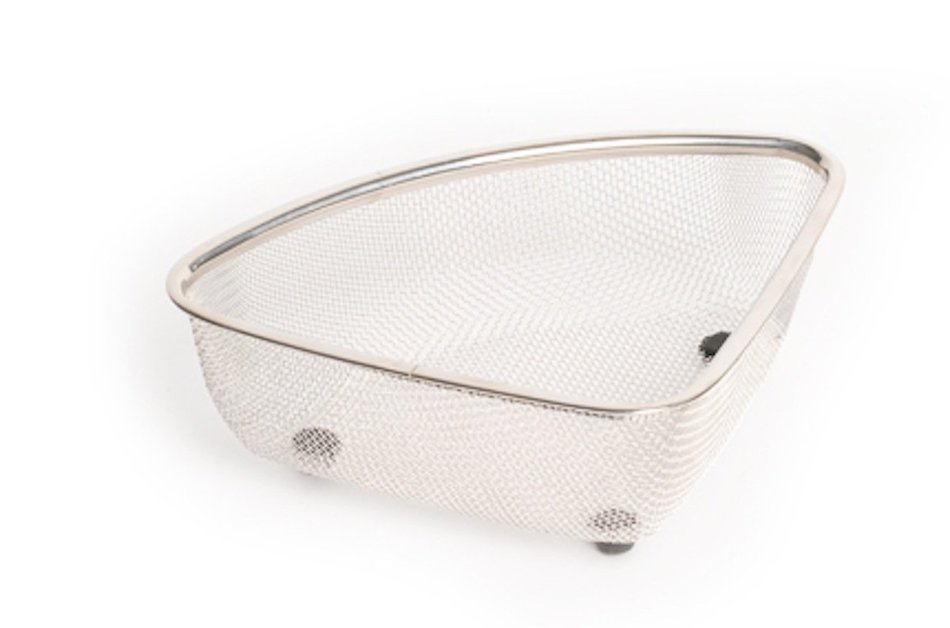 p!zazz 401-0041 Stainless Steel Strainer Basket, Silver
