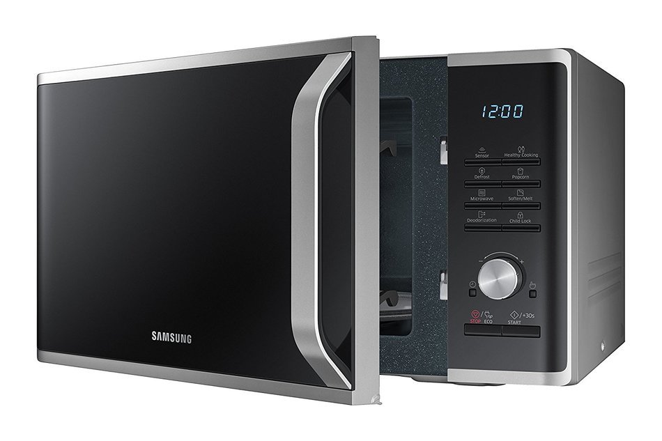 Samsung MS11K3000AS 1.1 cu. ft. Countertop Microwave with Ceramic Enamel Interior, Silver N7