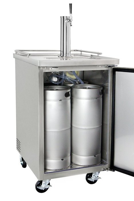 Kegco Three Faucet Commercial Direct Draw Beer Dispenser Black Kegerator Keg Cooler XCK-1B-3 N3