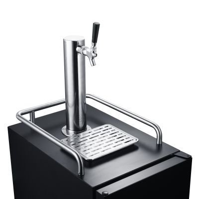 EdgeStar 15" Built-In Black Stainless Steel Kegerator N8