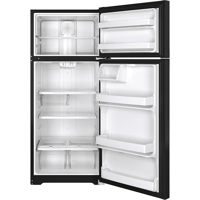 GE GTS18GTHBB 17.5 Cu. Ft. Black Top Freezer Refrigerator N3