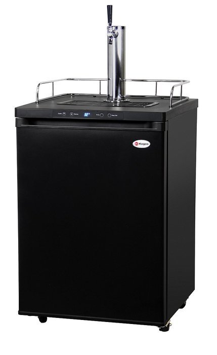 Kegco KOM30S-1 Digital Kombucha Keg Cooler - Black Cabinet with Stainless Steel Door N4