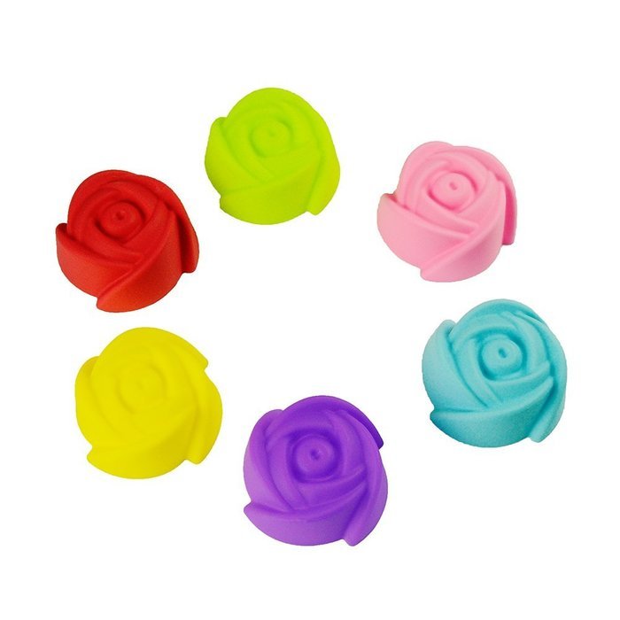 TANGCHU 24-pack Reusable Silicone Muffin Baking Cups Cupcake Liners Baking Molds Triangle Shape N37