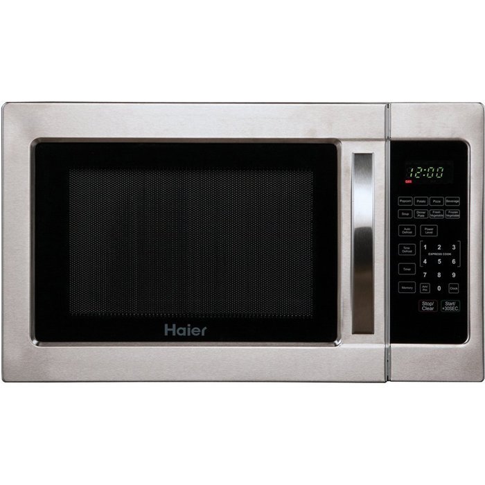 Haier HMC1035SESS 1.0 Cu. Ft. 1000 Watt Microwave Oven - Silver Cabinet