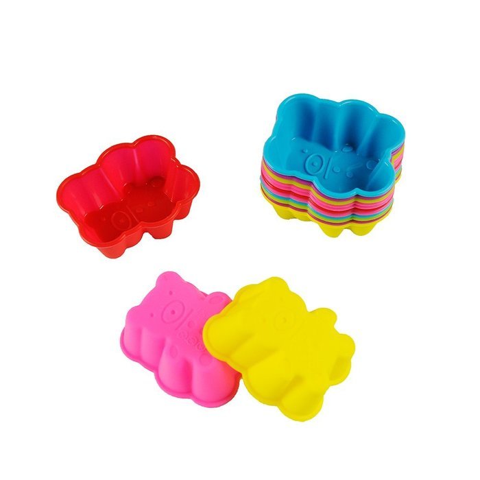 TANGCHU 24-pack Reusable Silicone Muffin Baking Cups Cupcake Liners Baking Molds Triangle Shape N40