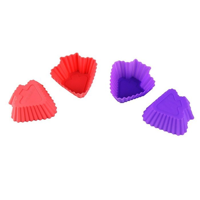 TANGCHU 24-pack Reusable Silicone Muffin Baking Cups Cupcake Liners Baking Molds Triangle Shape N41