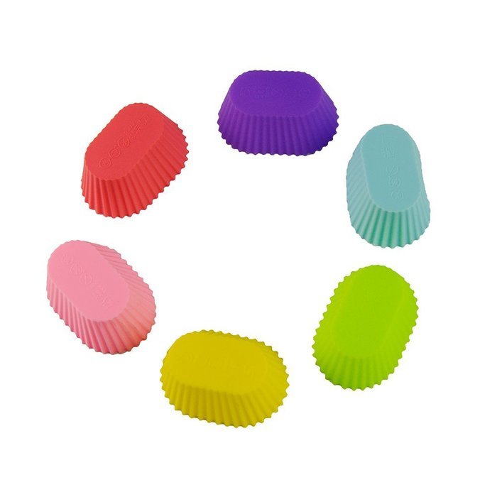 TANGCHU 24-pack Reusable Silicone Muffin Baking Cups Cupcake Liners Baking Molds Triangle Shape N43