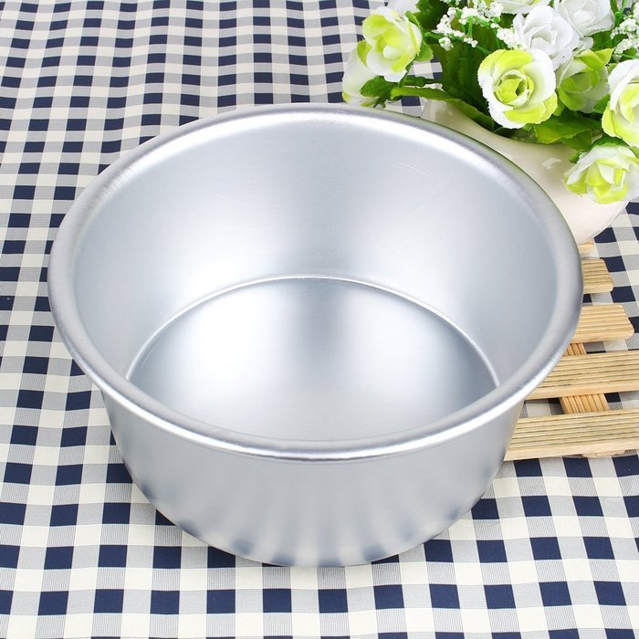 Yosoo Kitchen 4/5/6/8/9/10" Aluminum Alloy Non-stick Round Cake Bake Mould Pan Bakeware Tool (6'')