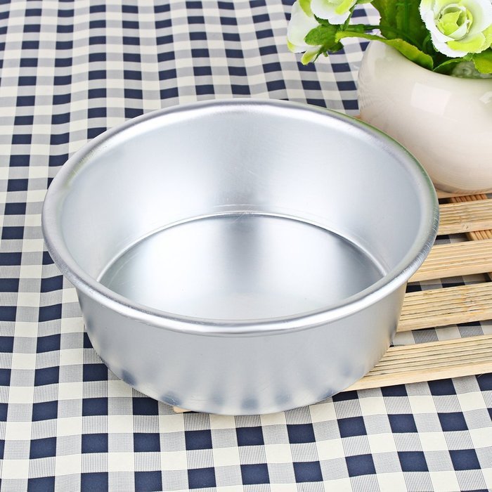 Yosoo Kitchen 4/5/6/8/9/10" Aluminum Alloy Non-stick Round Cake Bake Mould Pan Bakeware Tool (6'') N4