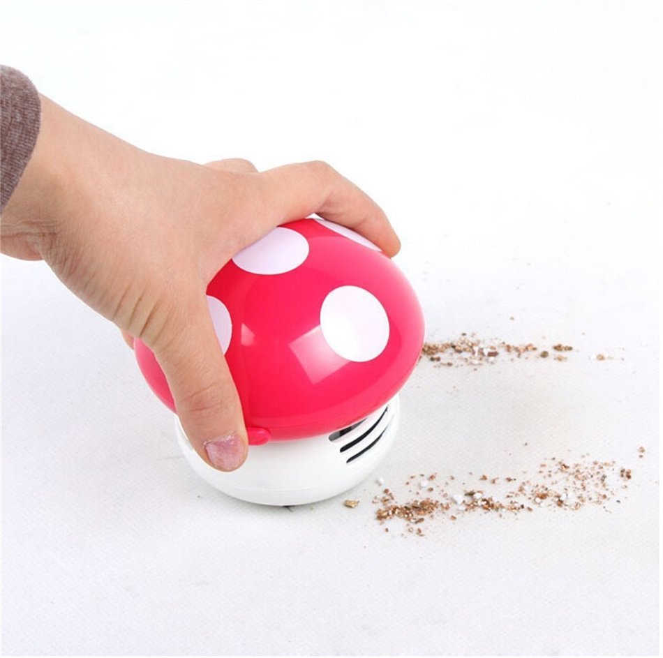 boutique1583 Mushrooms Mini Vacuum Cleaner Desktop Keyboard Cleaning Tool N6