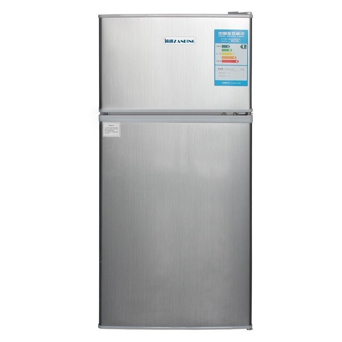 102L Double Door Upright Top Freezer Milk Fruits Beer Beverages Refrigerator Cooler Home Compact Fridge 3.6 Cubic... N3