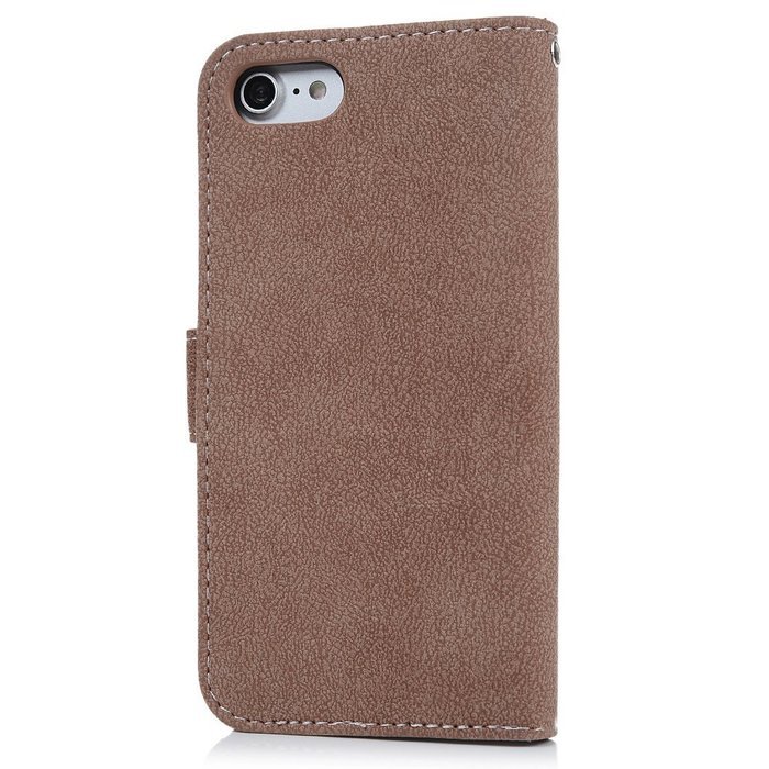 iPhone 7 Case (4.7 inch) - Slim Fit Wallet Counterfeit Cashmere Leather Extra ID/Credit Card Holders with Snap... N17