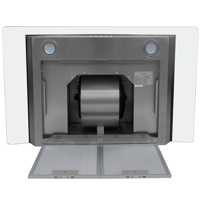 RUMLAD 30"Stainless Steel Wall-Mounted Kitchen Range Hood with LED Lights N5