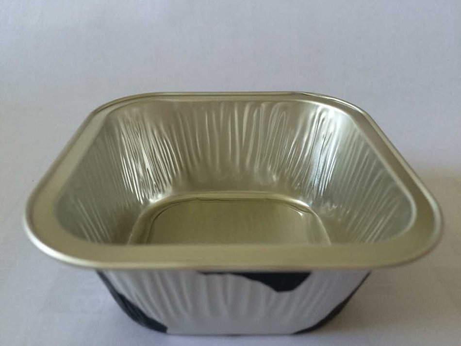 KEISEN square 3" Disposable Aluminum Foil Cups 100ml for Muffin Cupcake Baking Bake Utility Ramekin Cup 100/PK... N4