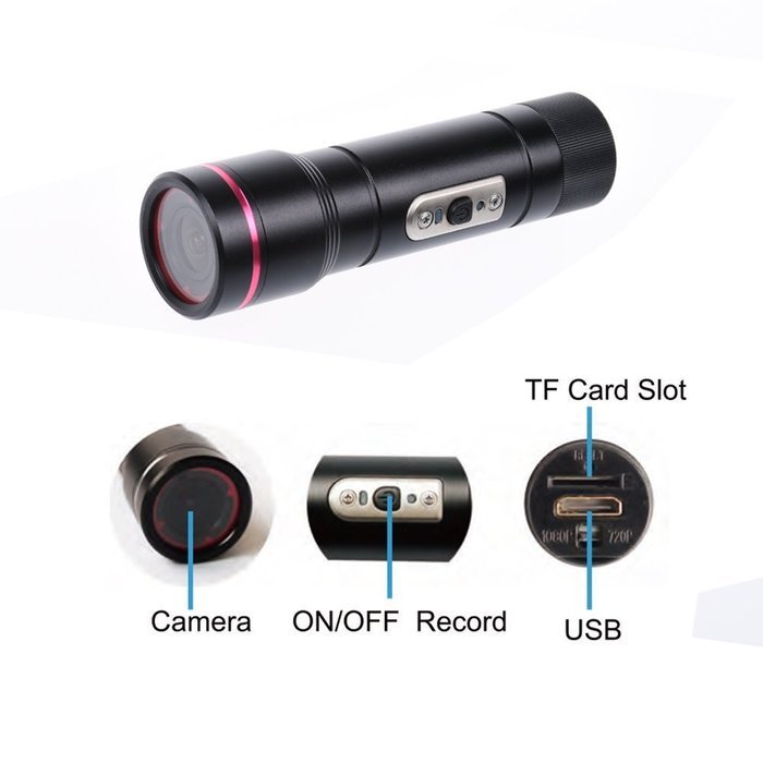 Action Camera, Waterproof Sports DVR Video Recorder Mini DV Black N4