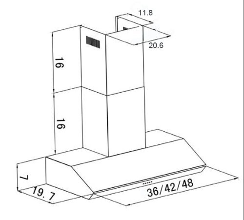 Z Line 682-48 Wall Range Hood, 48-Inch N4