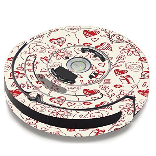 Skin Decal Vinyl Wrap For IRobot Roomba 650 655 Vacuum / Love Hearts