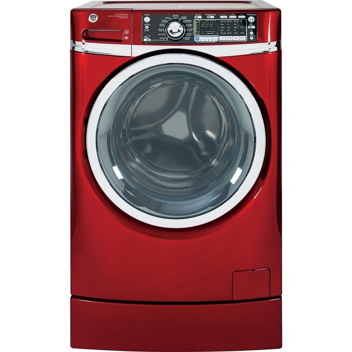 GE GFWR4805FRR 4.8 Cu. Ft. Red With Steam Cycle Front Load Washer - Energy Star